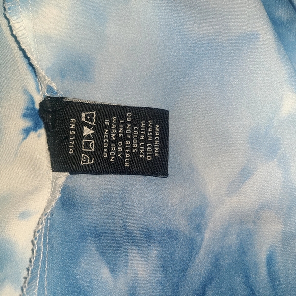 MSK Blue Asymmetrical Wrap Maxi Skirt - Picture 8 of 9